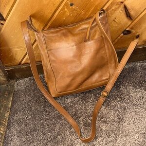 Lucky Brand Tan Leather Crossbody Bag